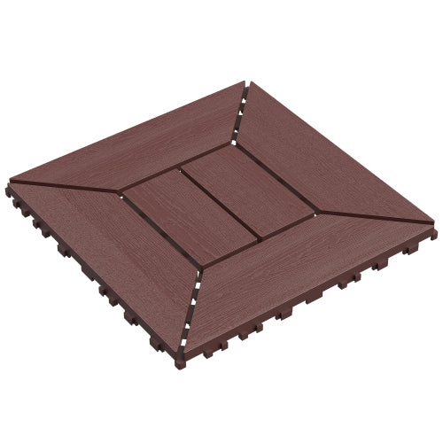 44 Pack New Style Brown Interlocking Deck Tiles