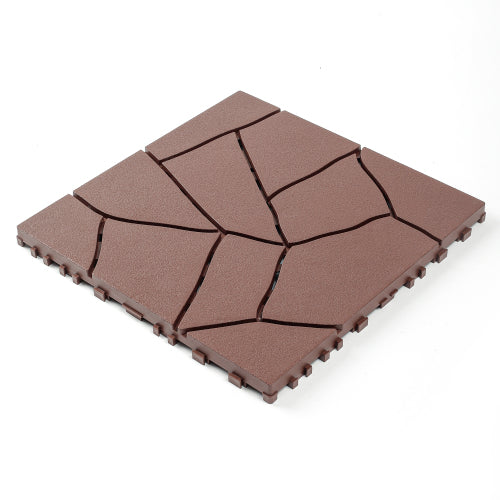 44 Pack Brown Stone - Style Interlocking Deck Tiles
