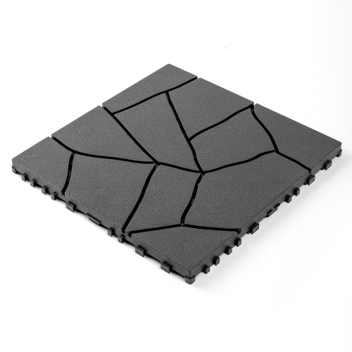 44 Pack Dark Gray H - Style Interlocking Deck Tiles