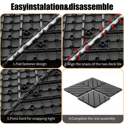 44 Pack Dark Grey Interlocking Deck Tiles