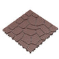 44 Pack Brown New Stone-texture Interlocking Patio Deck Tiles