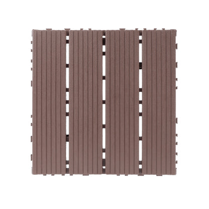 44 Pack Brown Interlocking Deck Tiles