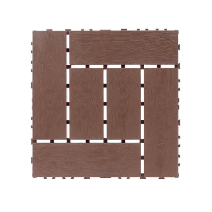 44 Pack ZZ Style Brown Interlocking Deck Tiles