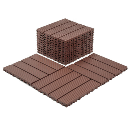 44 Pack Brown Interlocking Deck Tiles