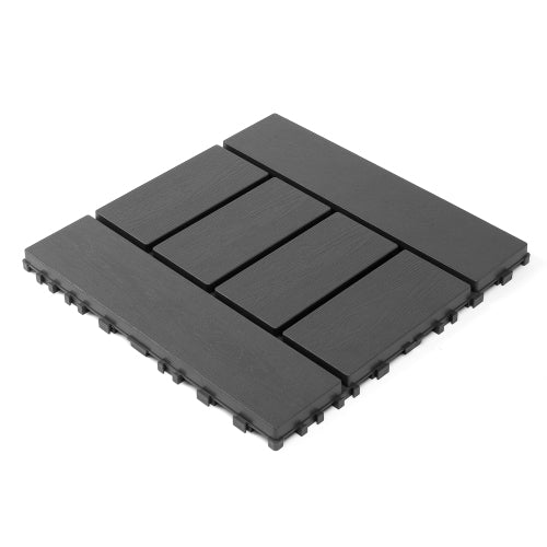 44 Pack Dark Gray H - Style Interlocking Deck Tiles