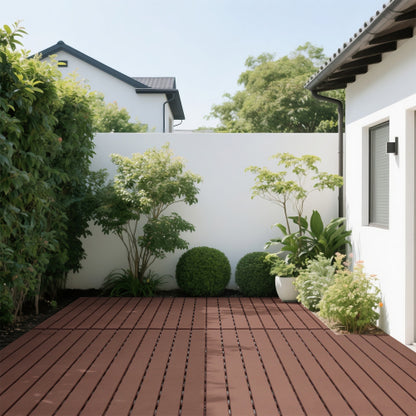 22 Pack Brown 2FT Interlocking Patio Deck Tiles