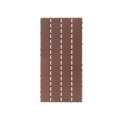 22 Pack Brown 2FT Interlocking Patio Deck Tiles