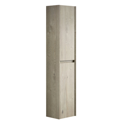 DACI 140cm Badezimmer-Wandschrank (2 Türen + Innenregale, Eiche cremefarben)