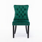 Nikki Collection 2-Pcs Green Velvet Dining Chairs (DE2001GN)