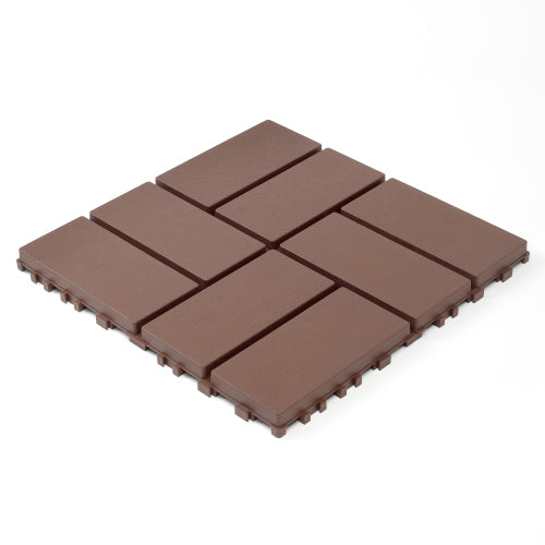 44 Pack Brown Interlocking Deck Tiles