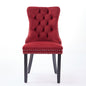 2-Pcs Burgundy/Wine Red Velvet Dining Chairs (DE2001WR)
