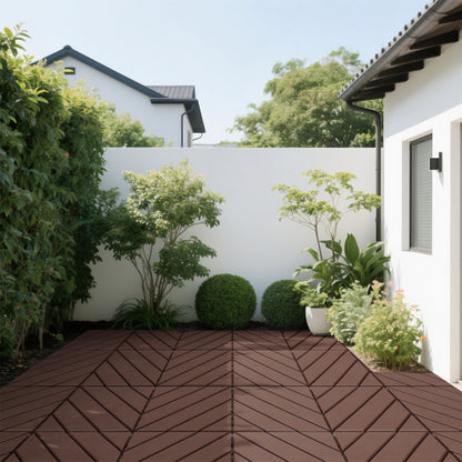 44 Pack Brown Interlocking Deck Tiles
