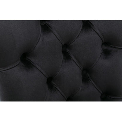 Nikki Collection 2-Pcs Black Velvet Tufted Dining Chair (DE2001BK)