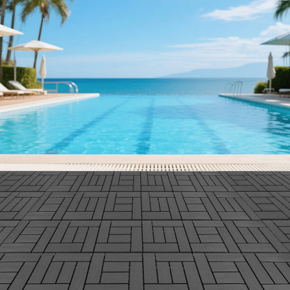 44 Pack ZZ Style Dark Gray Interlocking Deck Tiles