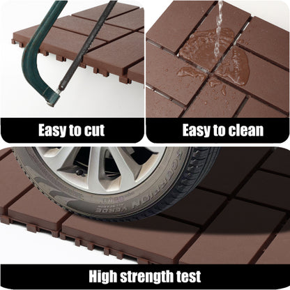 44 Pack Brown Interlocking Deck Tiles