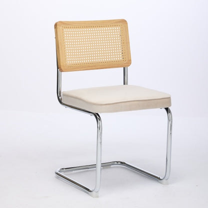 Mid-Century Modern 2-Pcs Golden Velvet Dining Chairs (DE1851BG)