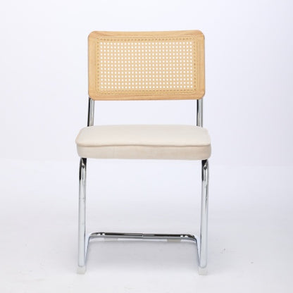 Mid-Century Modern 2-Pcs Golden Velvet Dining Chairs (DE1851BG)