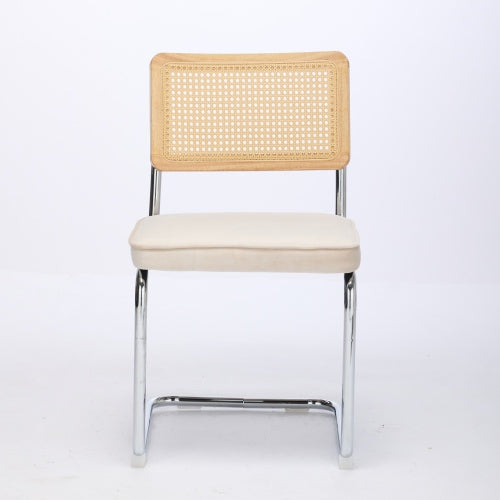 Mid-Century Modern 2-Pcs Golden Velvet Dining Chairs (DE1851BG)